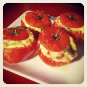 tomates farcies au chèvre
